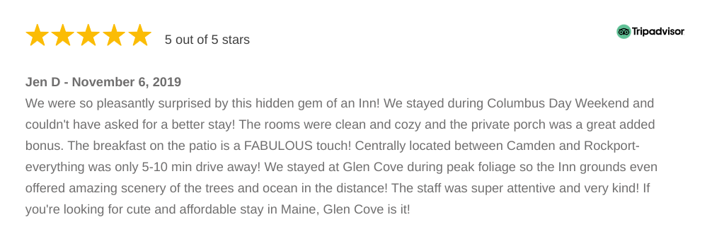 tripadvisor review of glen cove inn