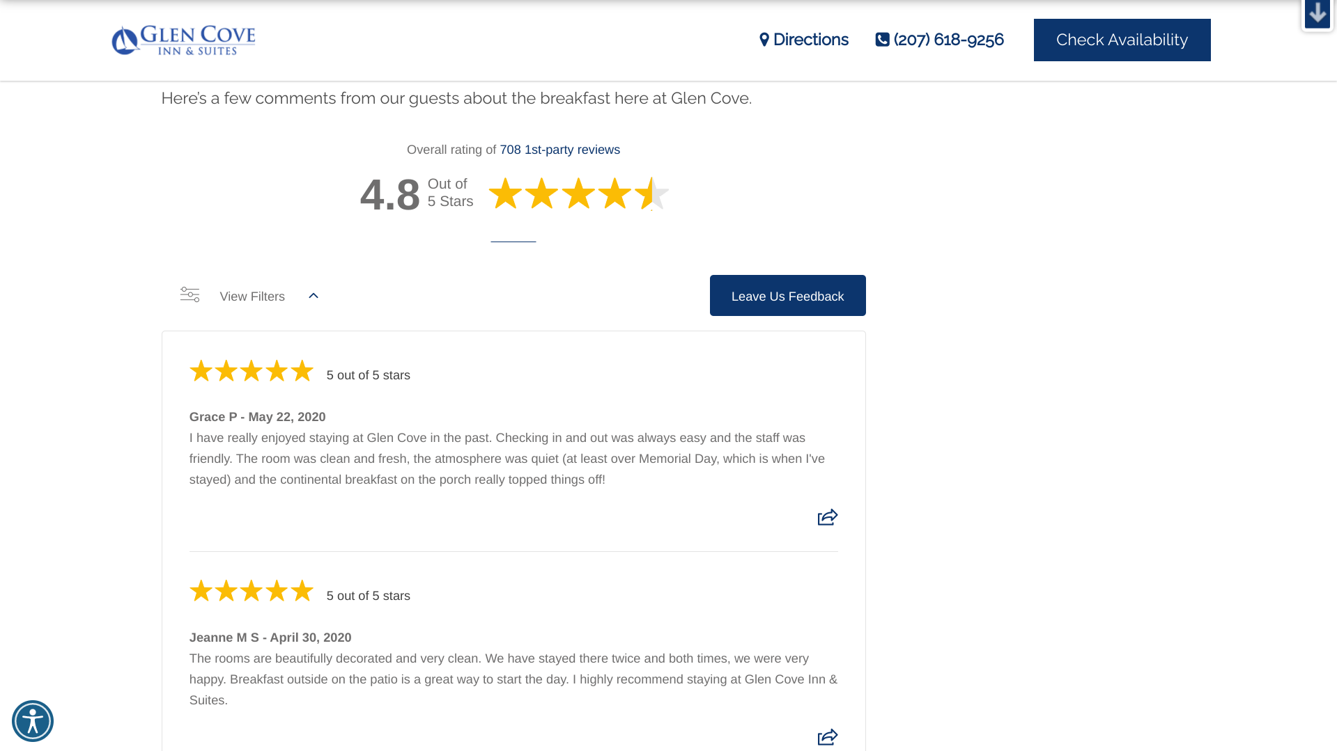 use a tag stream to showcase featured reviews on a unique service you offer at your boutique lodging property